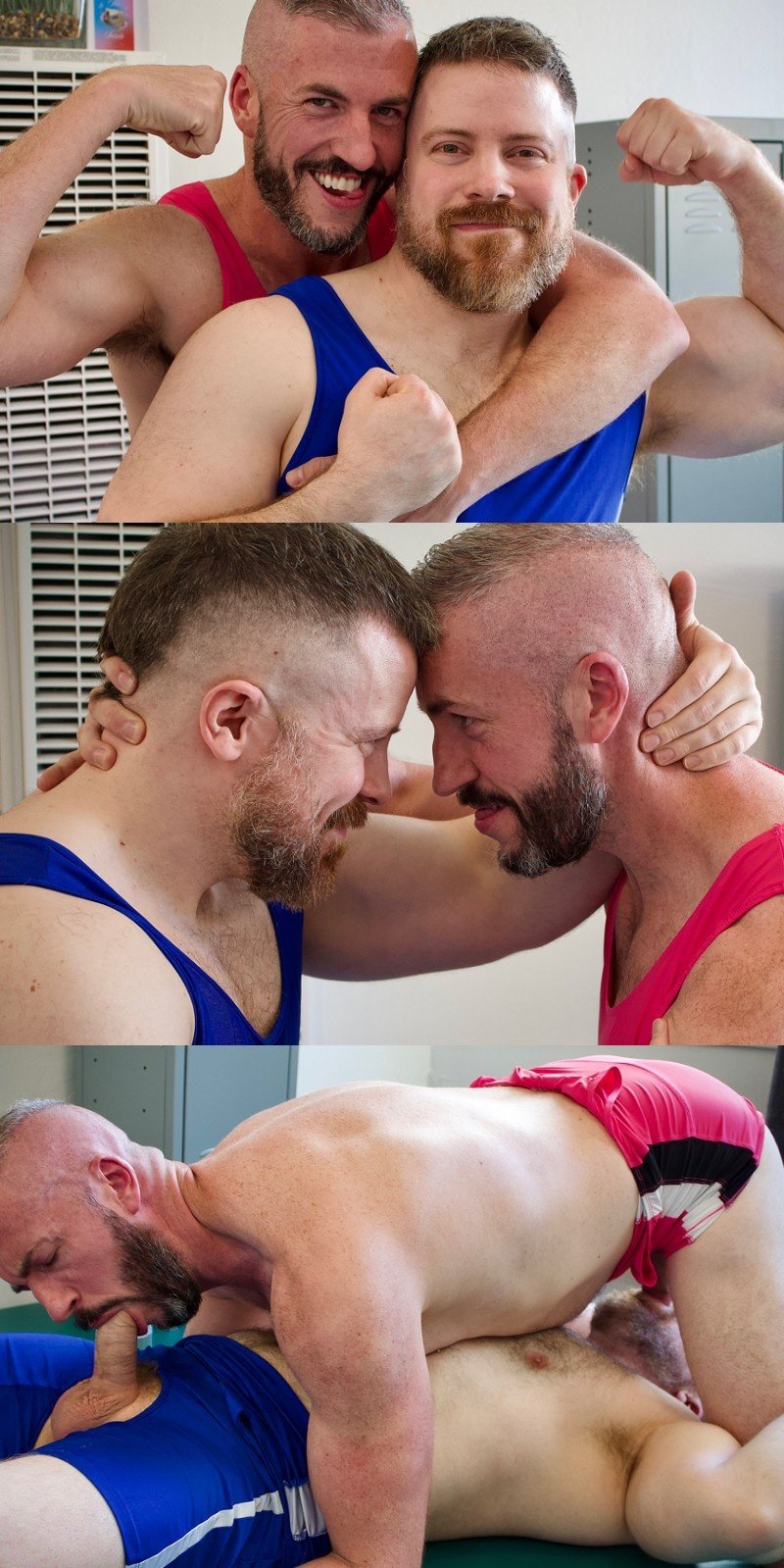 Hairy Men Peel Off Their Singlets & Fuck
